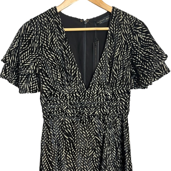 House of Harlow 1960 x revolve waterfall zebra print maxi dress XS - Picture 5 of 12